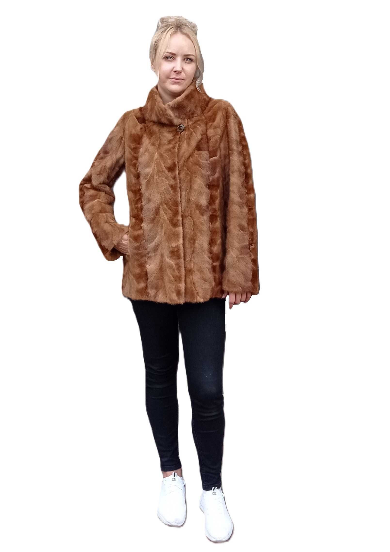 Kurtka damska wykonana z naturalnego futra norek. Model Elisa