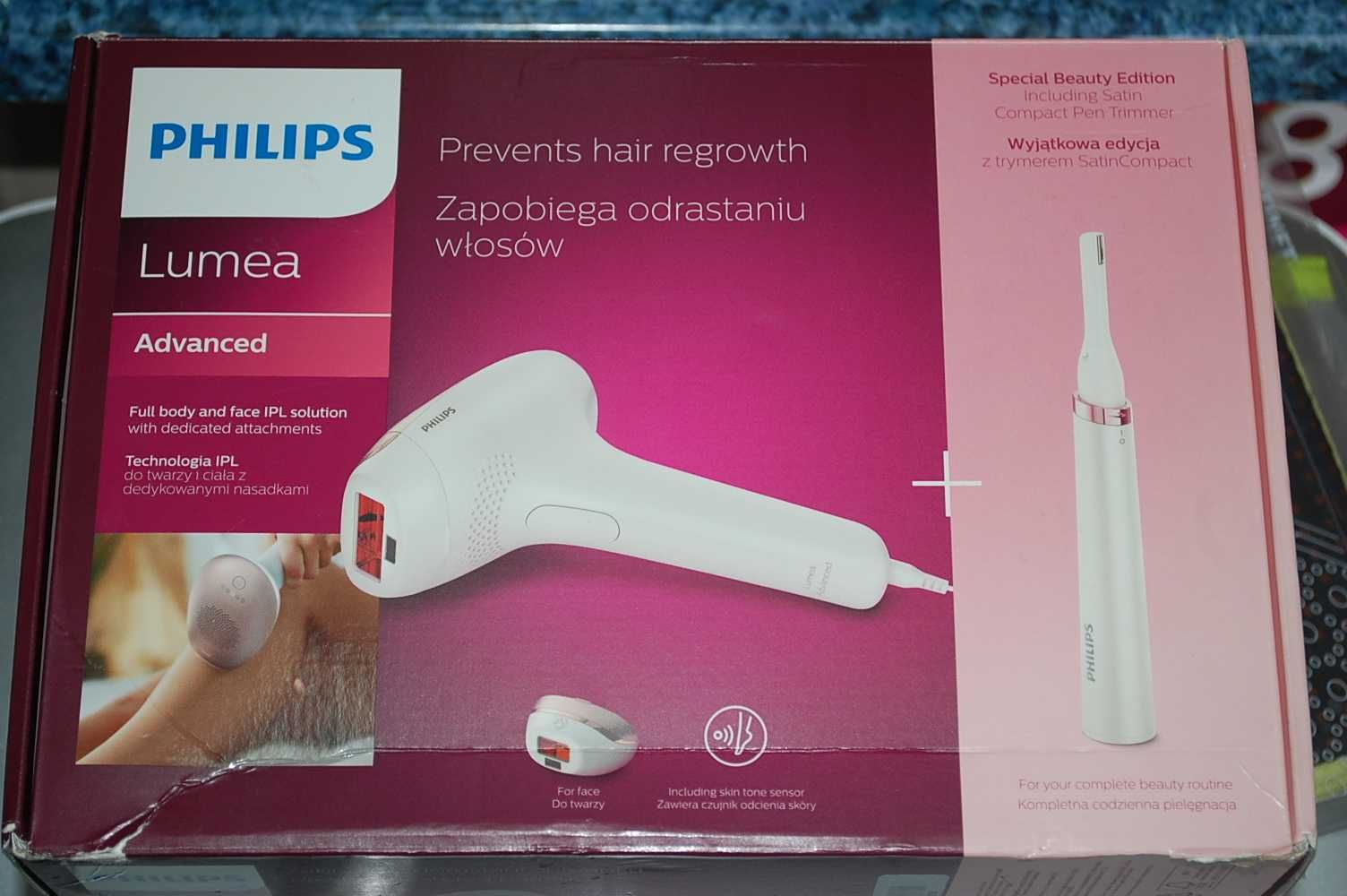 Depilator Philips LUMEA Advanced IPL BRI921 + Trymer