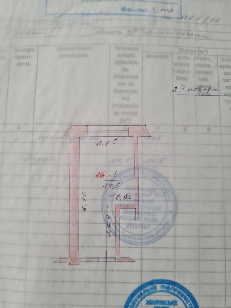 Продам кімнату 14.5 м квадратних