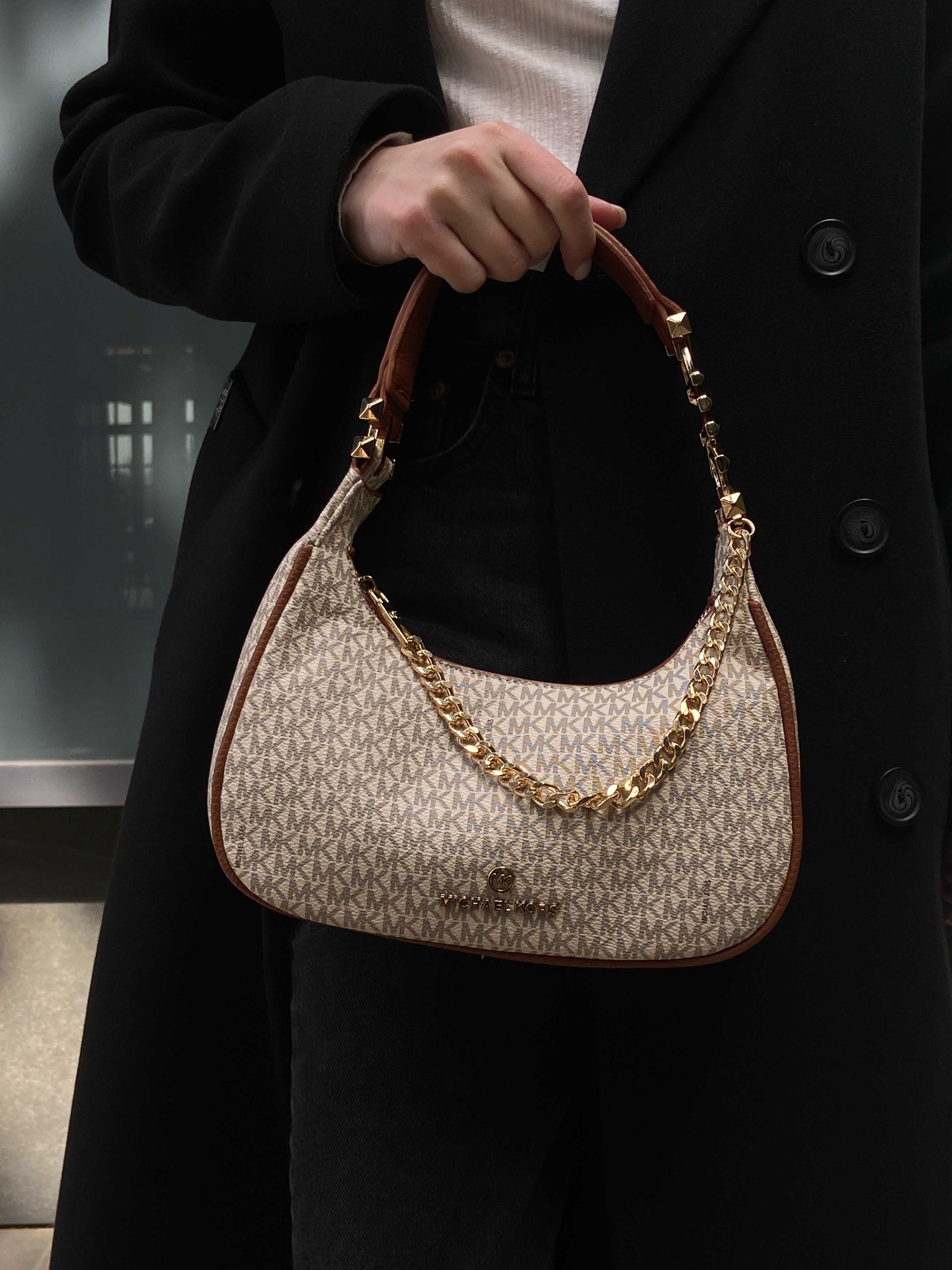 Жіноча сумочка Michael Kors Piper Small Ivory, мішель корс МК сумка