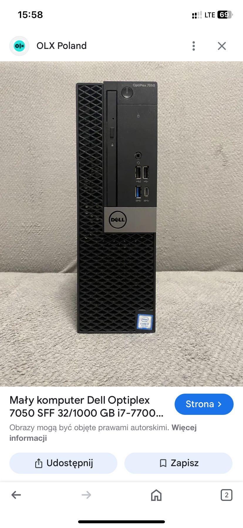 DELL optiPlex 7040 na części