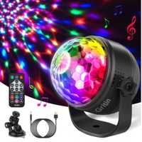 Gritin Kula dyskotekowa imprezowa LED RGB disco + pilot