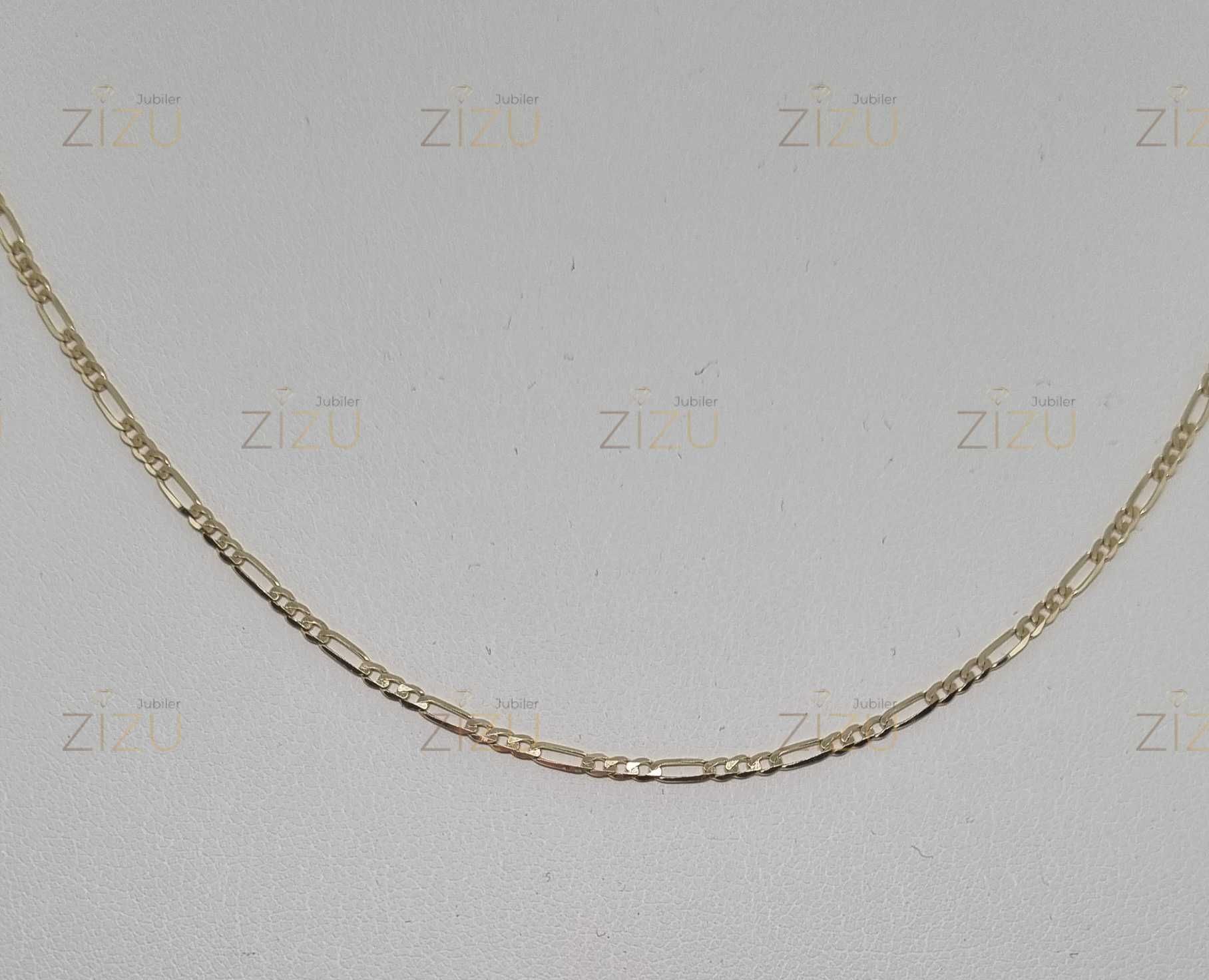 złoty łańcuszek unisex splot Figaro 50 cm