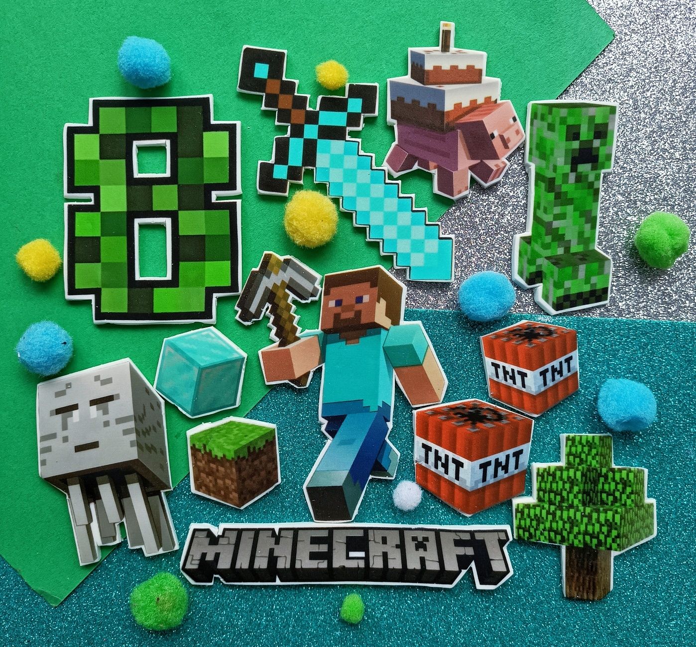 Топери в стилі Майнкрафт, імбирно-медові пряники Minecraft