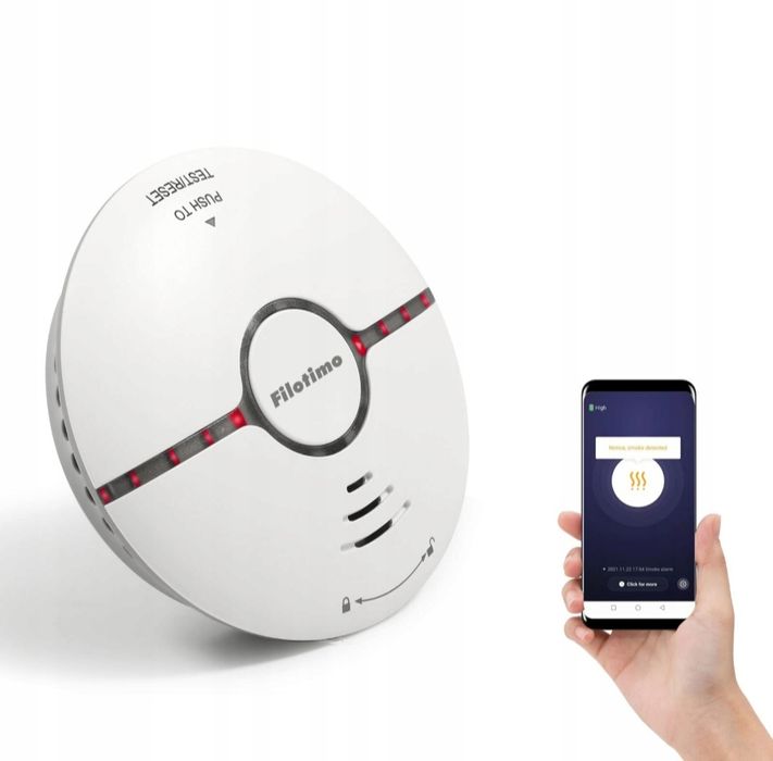 Czujnik detektor dymu Filotimo WiFi 302 3szt.