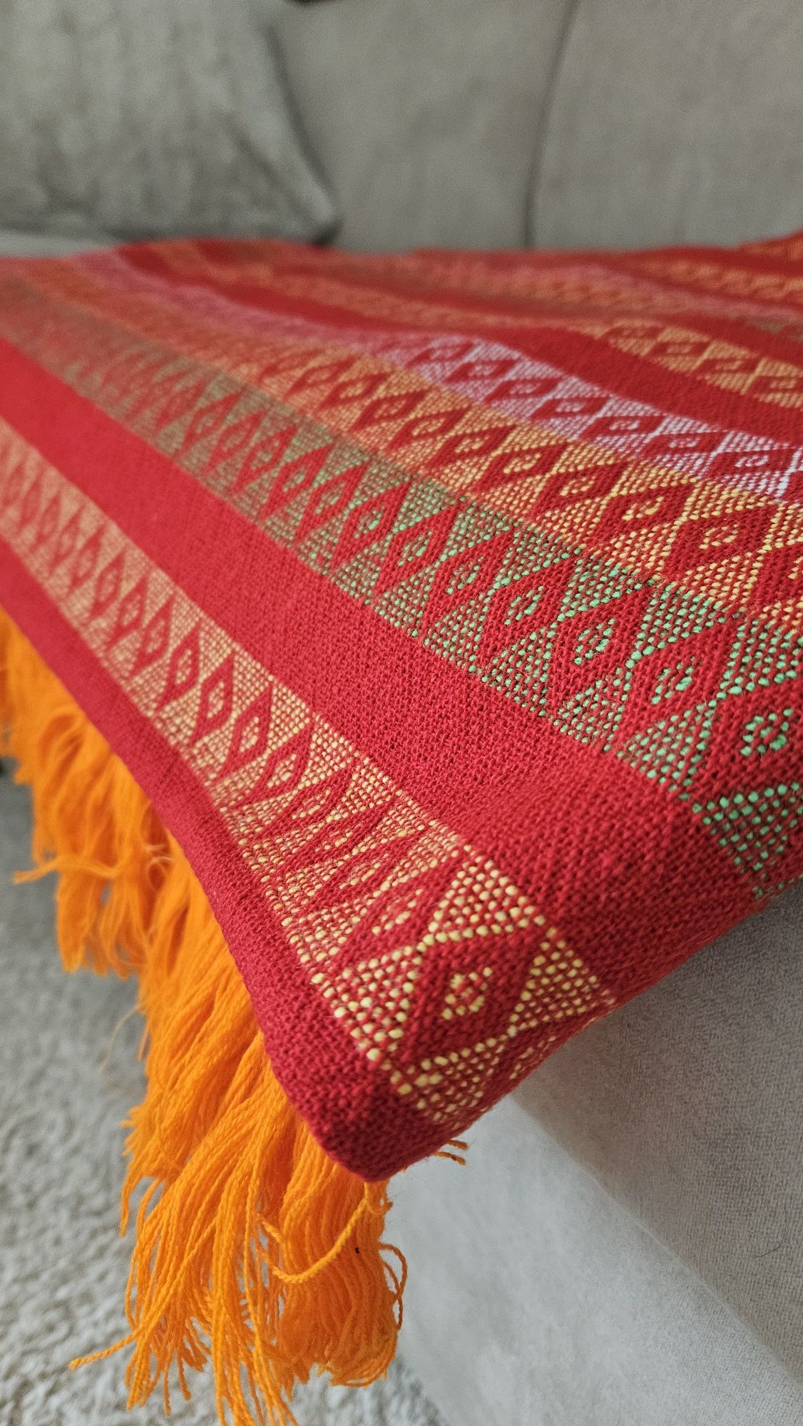 Koc narzuta kapa 160x240 z frędzlami narzuta boho vintage