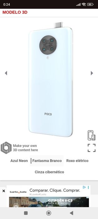 Poco F2 Pro Phantom – 128GB + 6/8GB RAM – Como Novo + Caixa & carregad