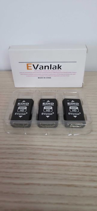 Nowy Emulator Monitora HDMI Dummy Plug EVanlak EDID - Zestaw 3 szt.