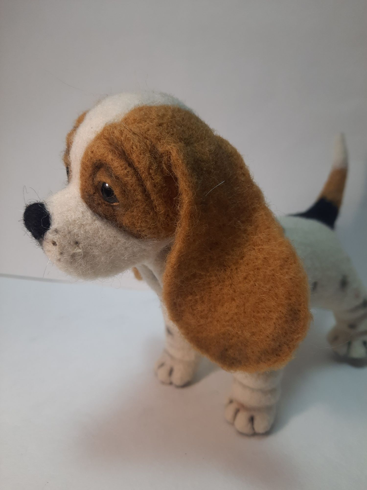 Валяная игрушка собачка, интерьерная игрушка
