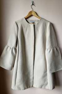 H&M kremowy płaszcz z rozszerzanymi rękawami r. 46 XXL