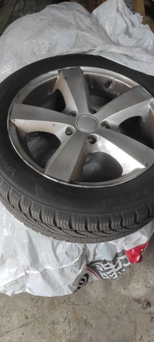 Koła alufelgi 5x120 et40 praktycznie nowe opony 215/55/17 zimowe