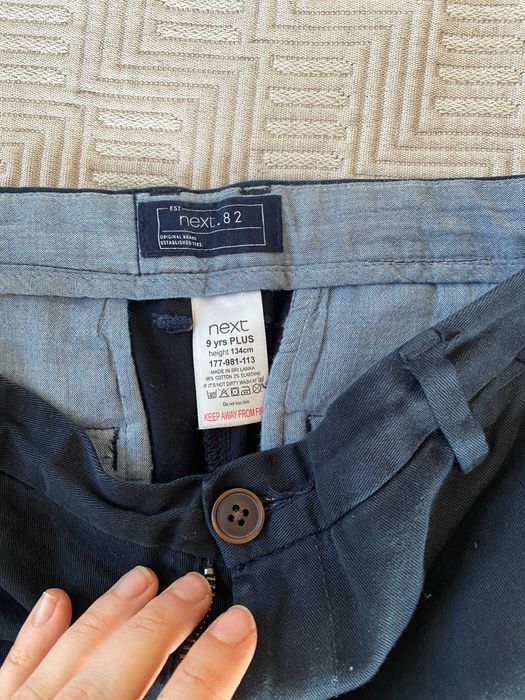 Лот вещей Брюки штаны школьные синие шкільні next 134 кофта zara 9-11