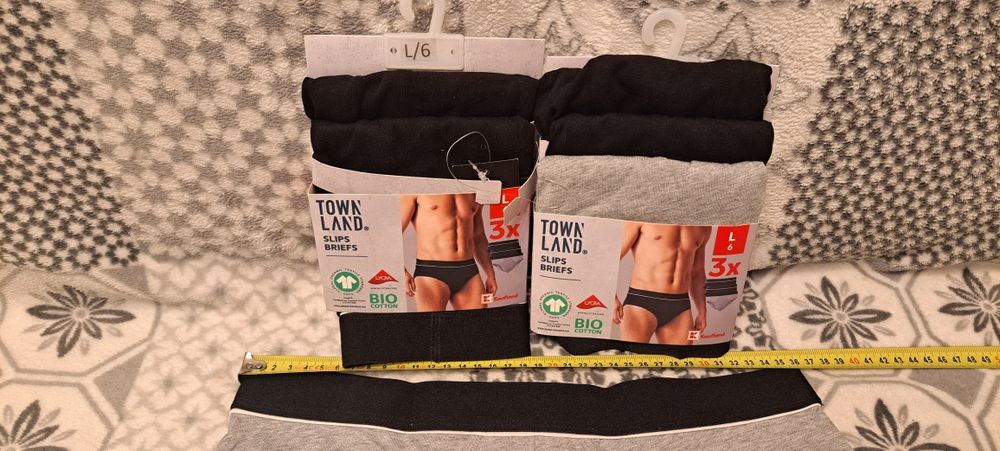 Nowe Slipy 3pack firmy Town Land Bio Bawełna w rozmiarze L