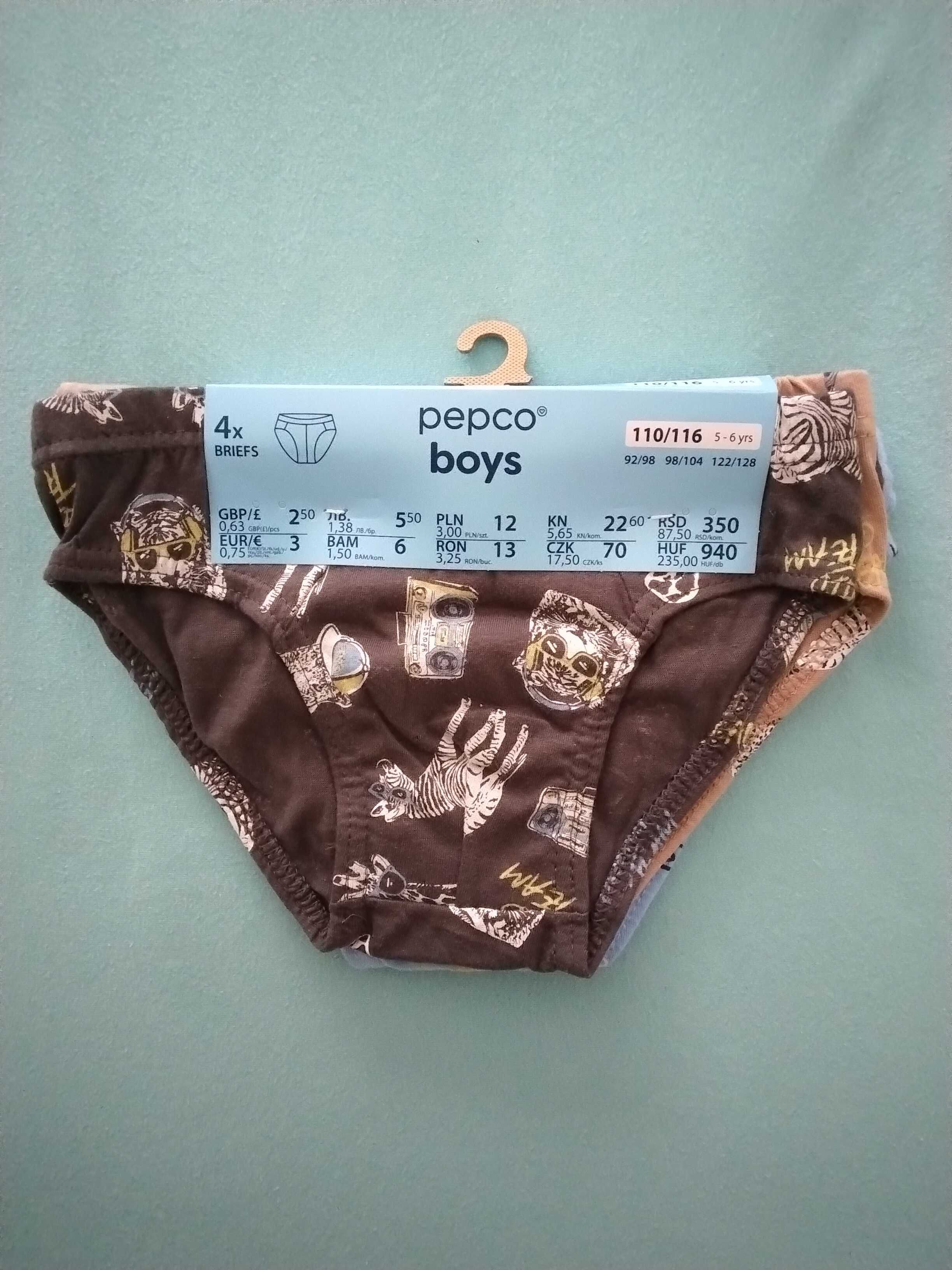 Zestaw ubrań dla chłopca, koszula, podkoszulek, majtki, r. 110, nowe