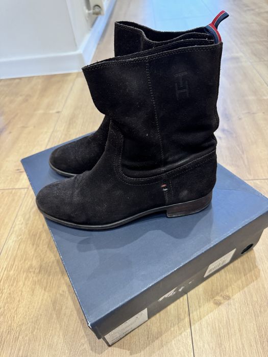 Botki damskie zamszowe Tommy Hilfiger