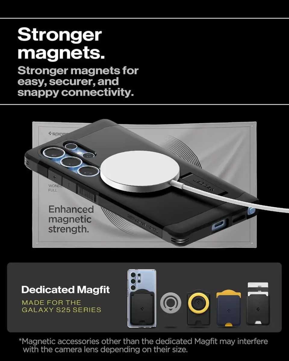 Чехол Spigen Tough Armor AI MagFit для Samsung Galaxy S25 Ultra Black