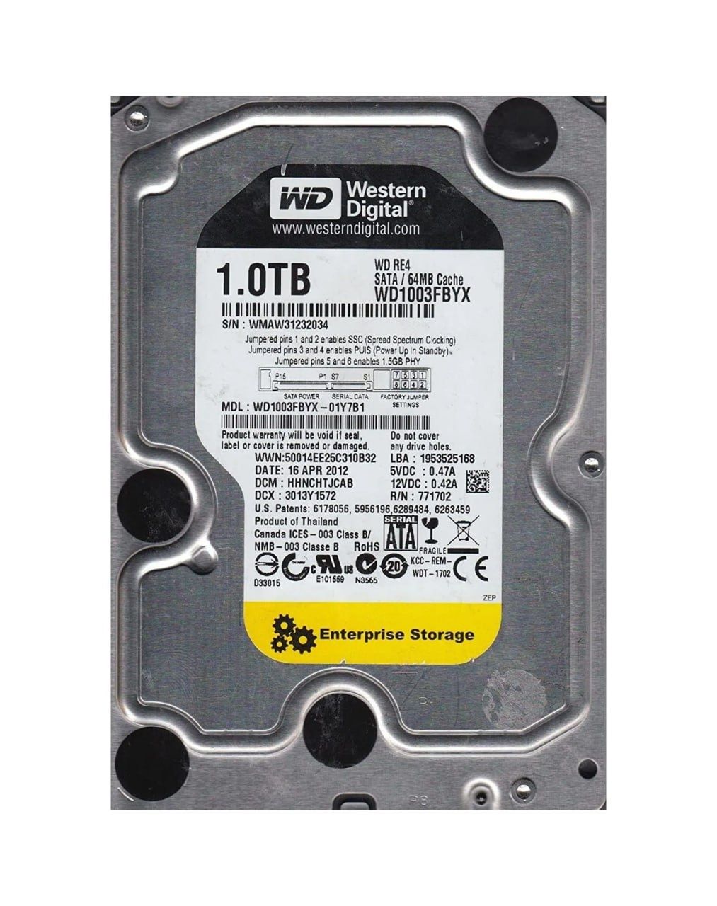 Жесткий диск WD1003FBYX 1Tb