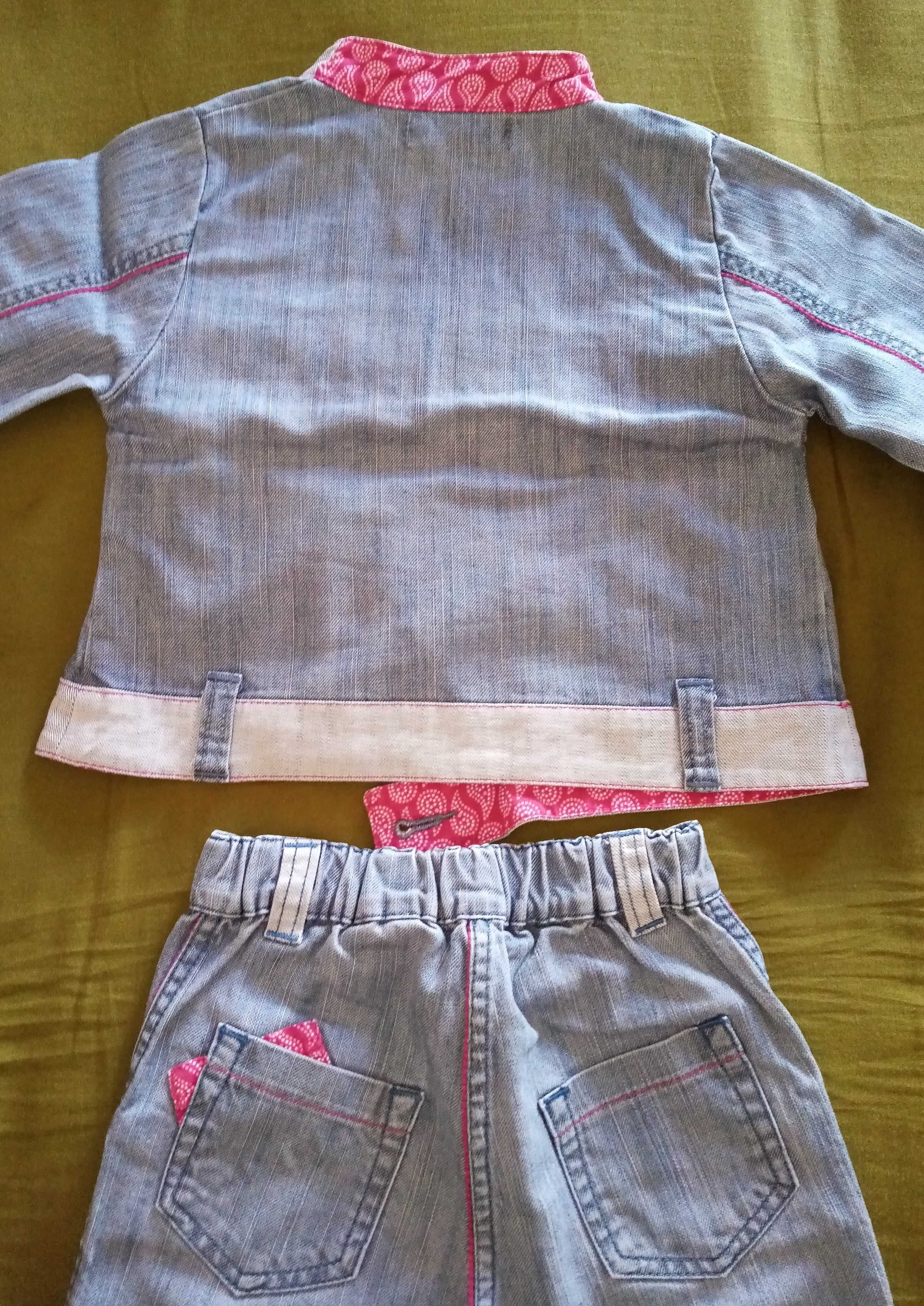 Conjunto calça e casaco em ganga da Kenzo Kids para menina