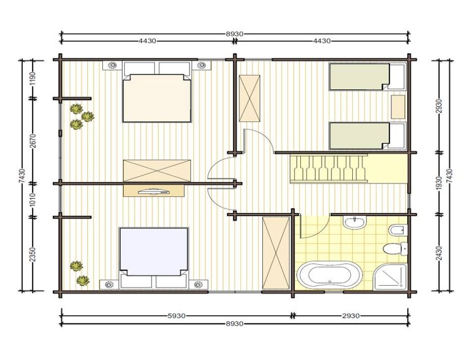 Casa de Madeira T.3  135 até 160 M2, Pré-fabricada Bungalow