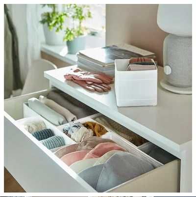 IKEA SKUBB Komplet pojemników 6 szt biały