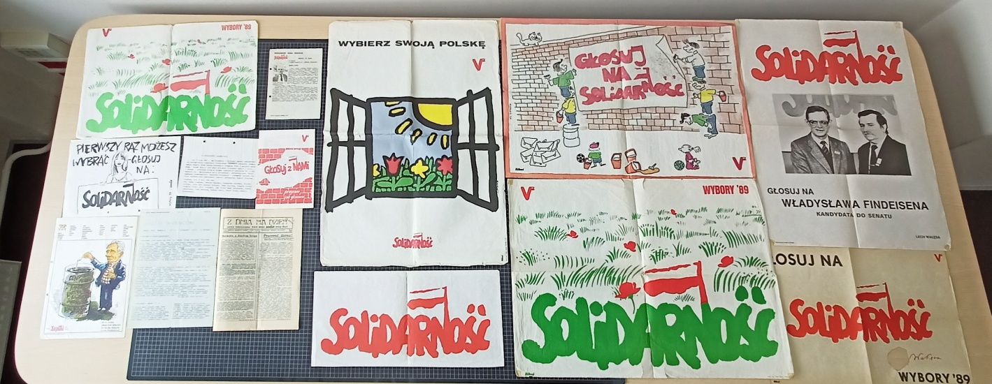 Plakaty, ulotki, gazetki Solidarność