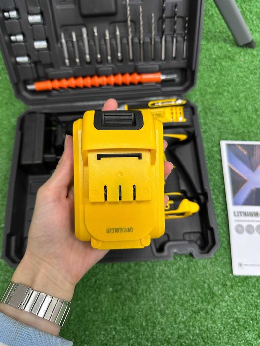 Ударний ШУРУПОКРУТ на акумуляторі + НАБІР інструментів! ШУРУПОВЕРТ АКБ