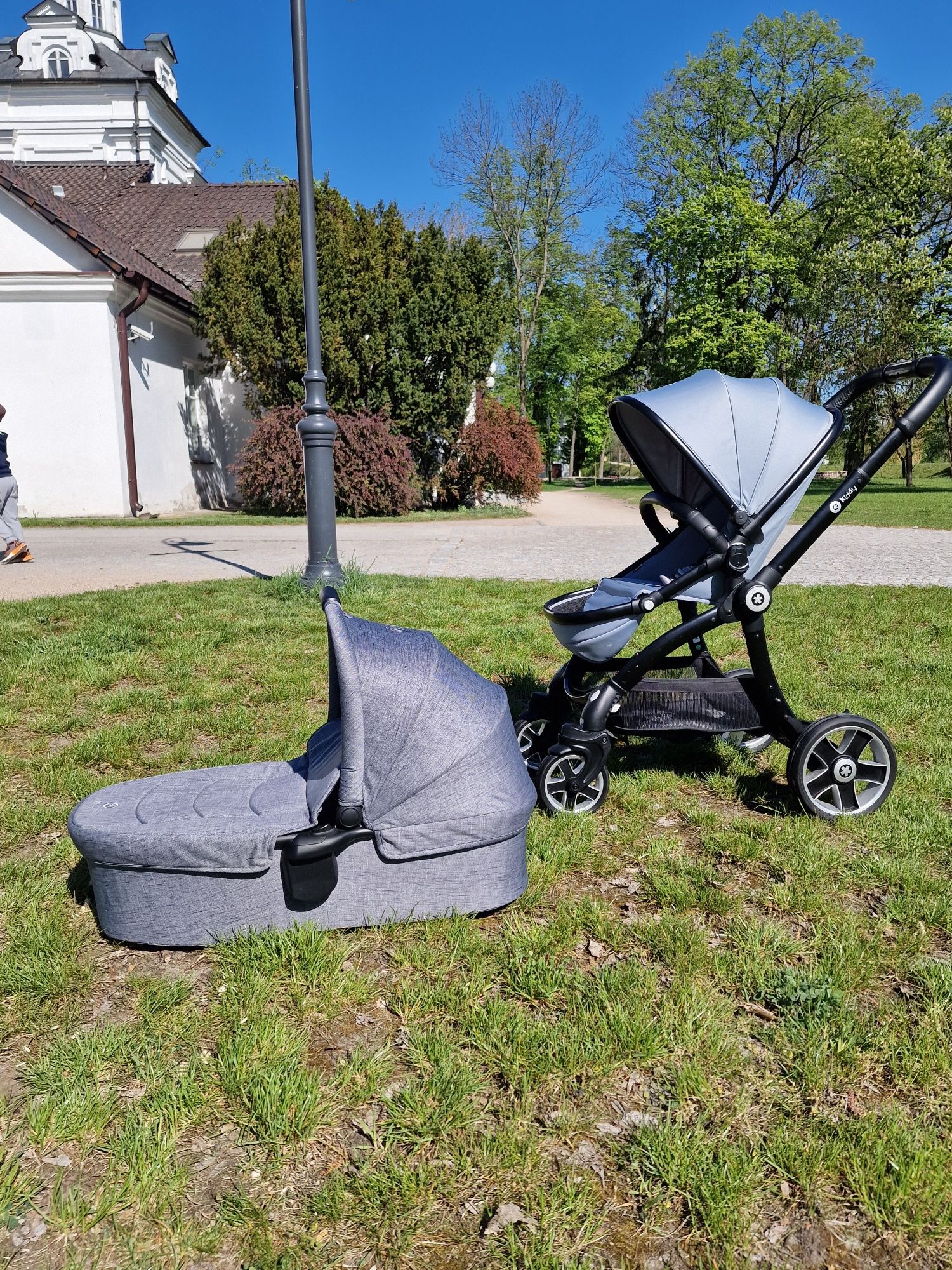 Wózek Kiddy Evostar 2w1 Grey Melange+Spacerówka Steel grey