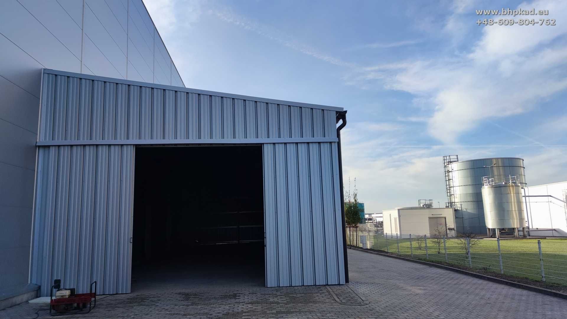 Konstrukcja stalowa. 8x31x(6-4,8)m. BHP KAD. Bartoszyce. Producent.