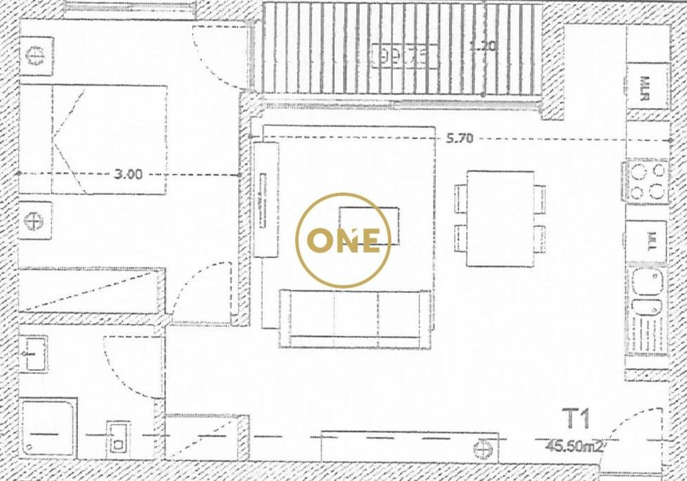 Apartamento T1 em Calendário