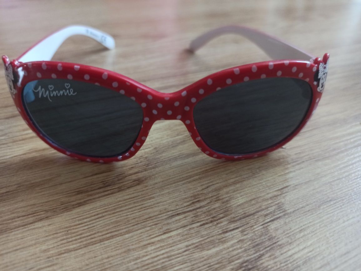 Okulary przeciwsłoneczne dziewczęce, Etui, Myszka Minnie