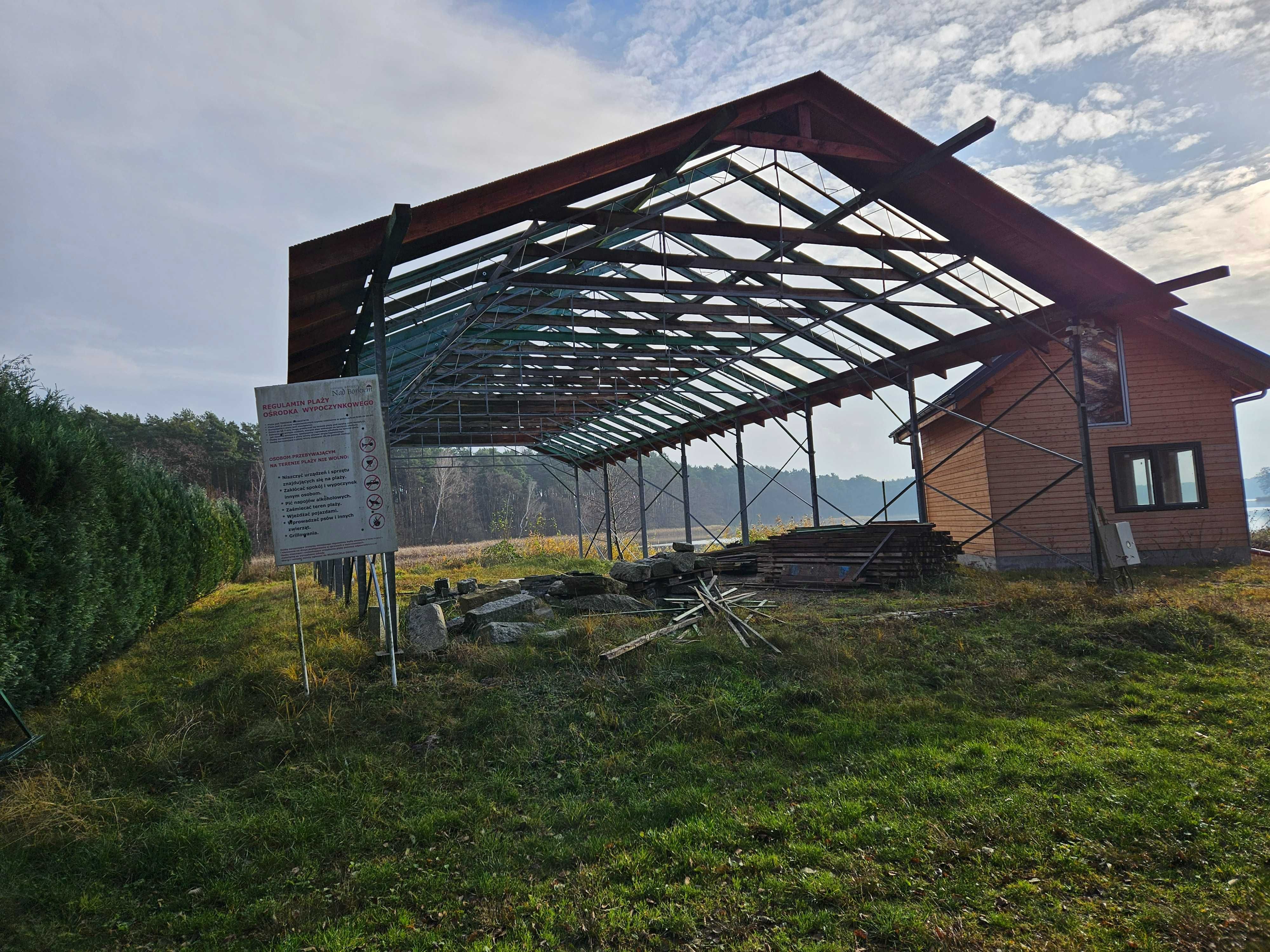 Konstrukcja stalowa hala wiata garaż warsztat magazyn 21x9 m