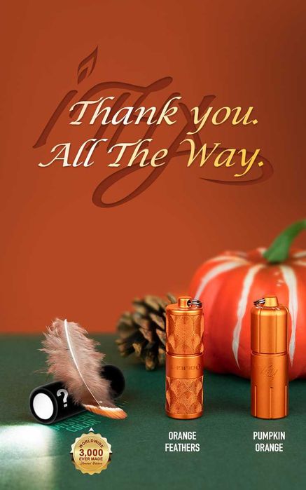 Latarka akumulatorowa EDC Olight iTHX Pumpkin Orange - 180 lumenów