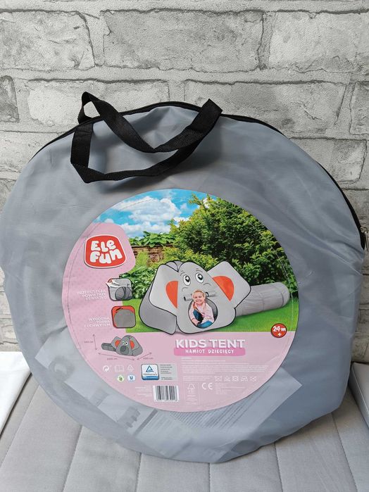 Namiot dziecięcy z tunelem w kształcie słonia