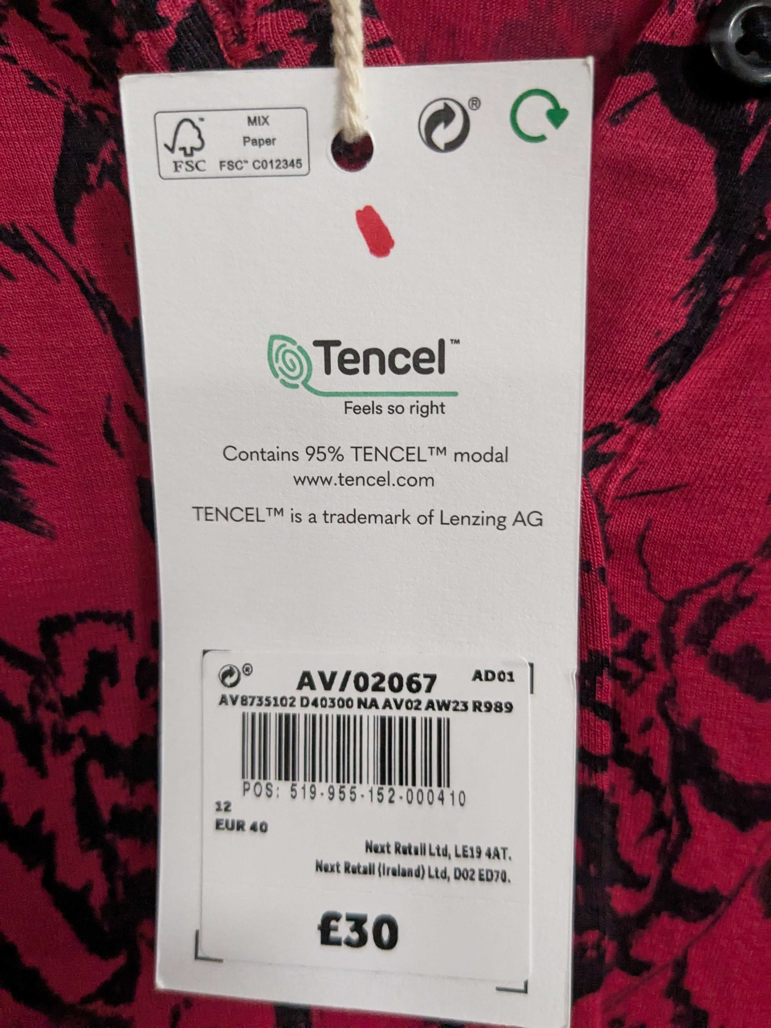 NEXT Koszula w kwiatki tencel modal rozm. 40