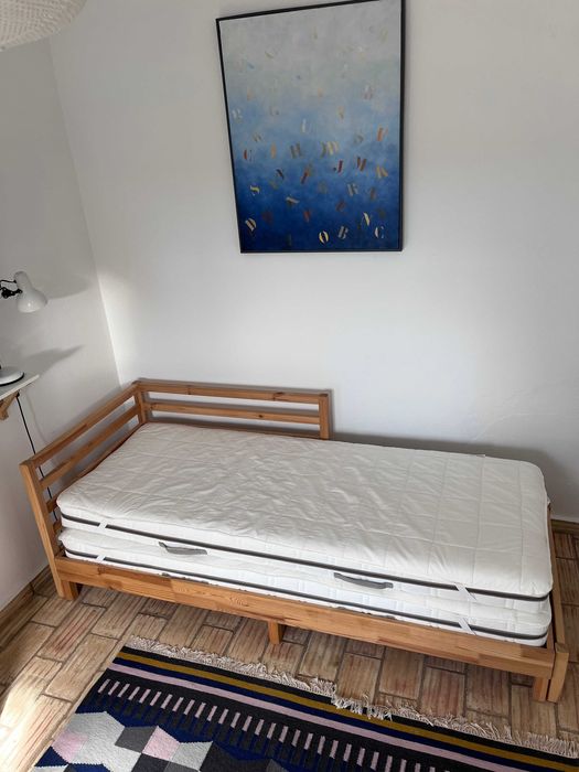 cama solteiro/casal TARVA IKEA 80/160x200, 2 colchões, 2 sobrecolchões