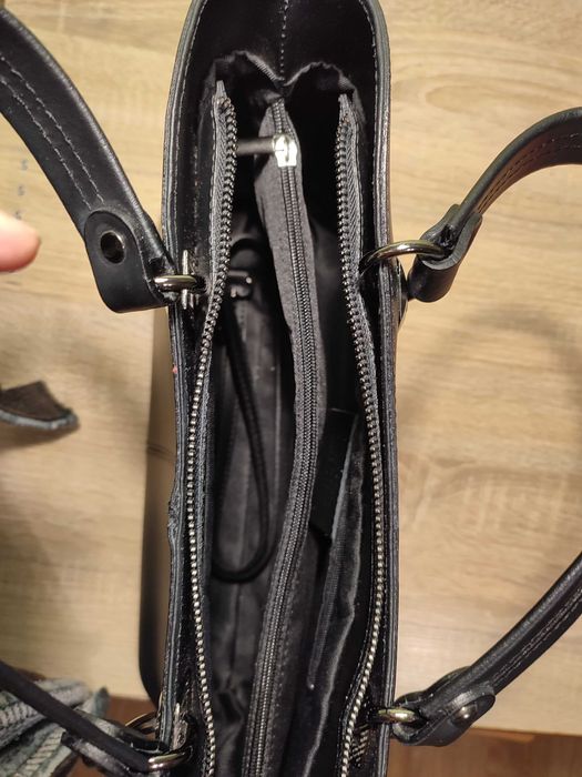 Сумка жіноча шкіряна тоут середня Regina Notte Tote 1651 Чорна