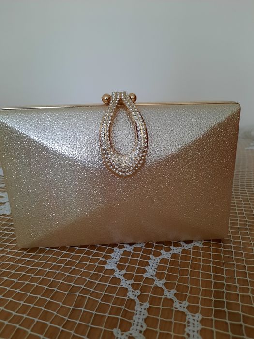 Torebka wieczorowa, złota