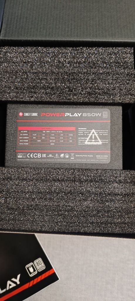 Блок питания Chieftronic 850W PowerPlay (GPU-850FC