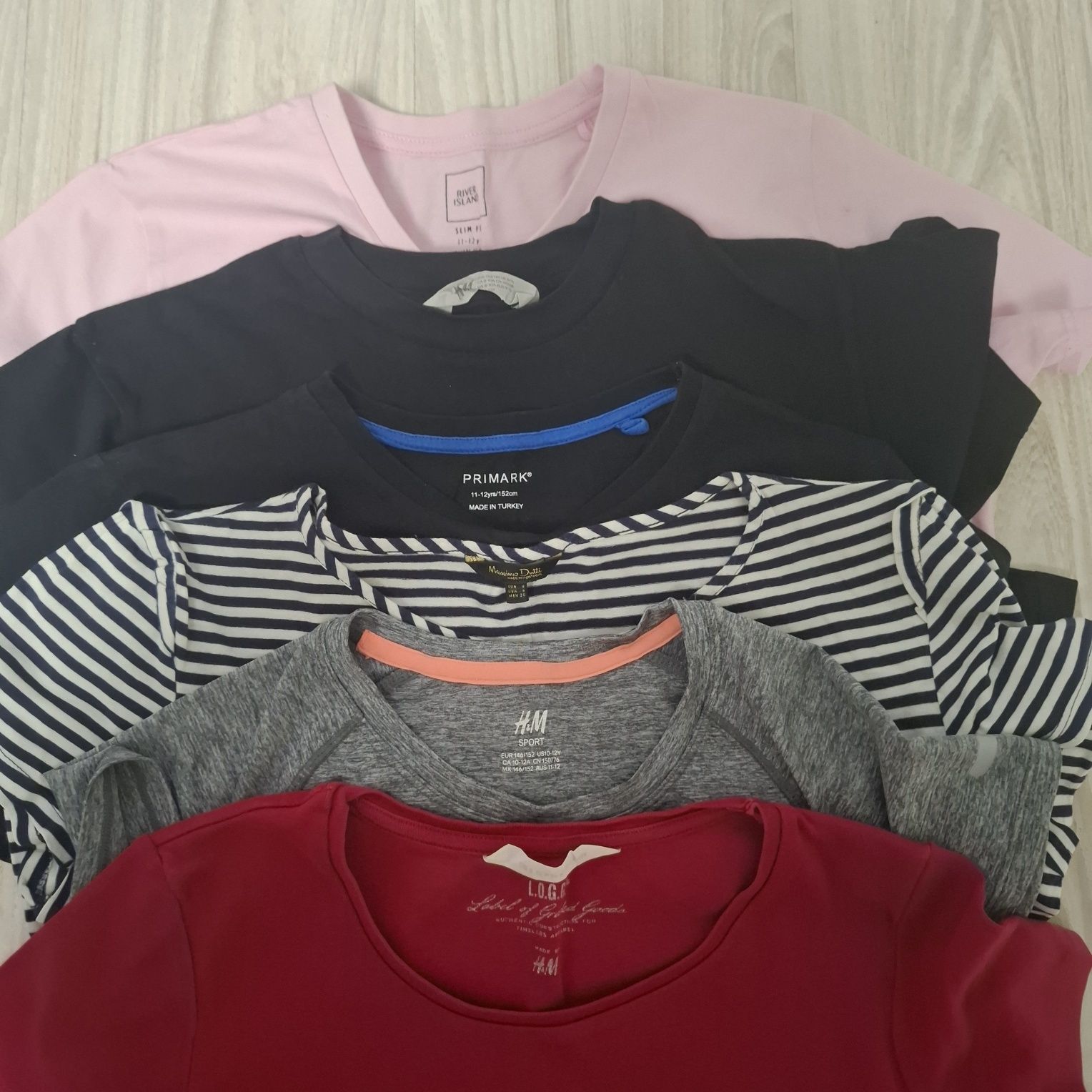 Tshirty bluzki HM Primark River Island r 146-152