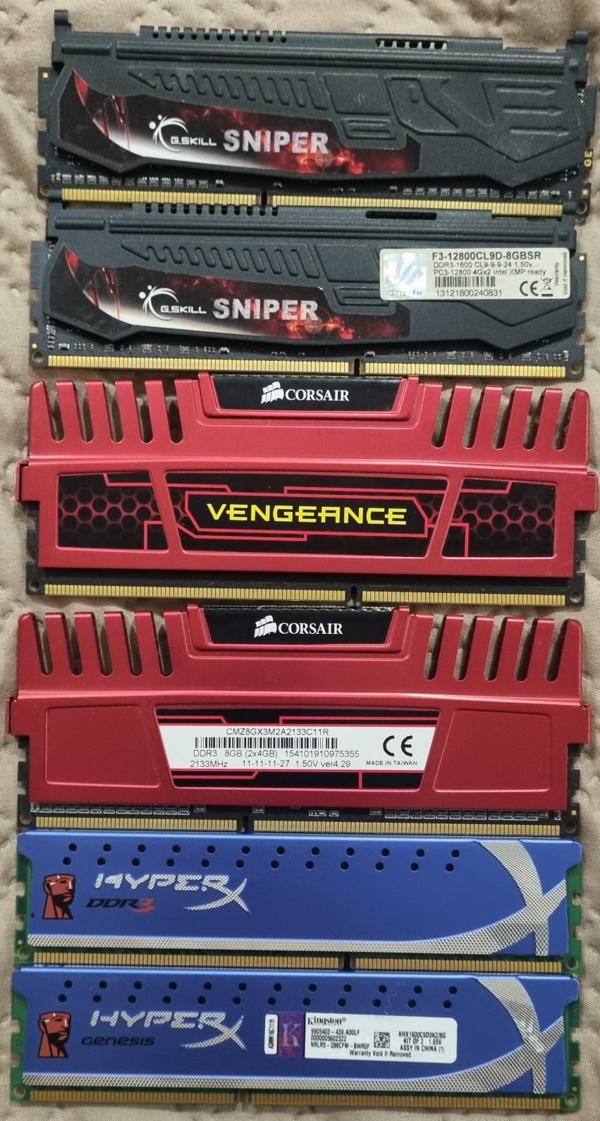 Ігрова пам'ять пк DDR3 4gb corsair/g.skill