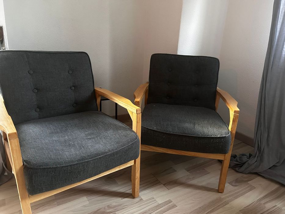 Conjunto sofa + cadeirões