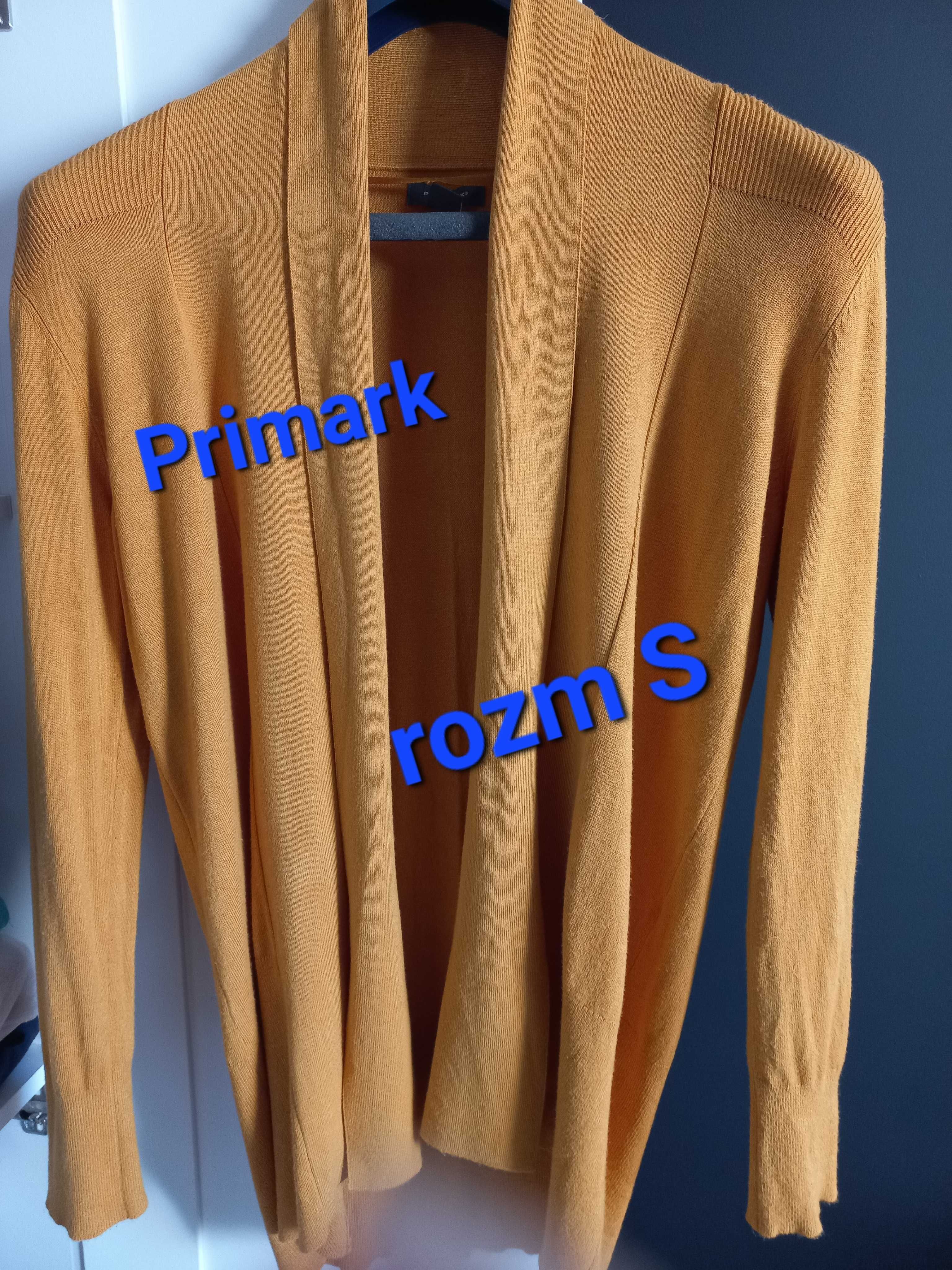 Delikatny długi sweter kardigan Primark rozm S-M