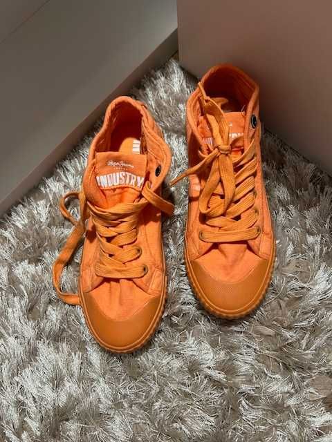 Pomarańczowe trampki Pepe Jeans