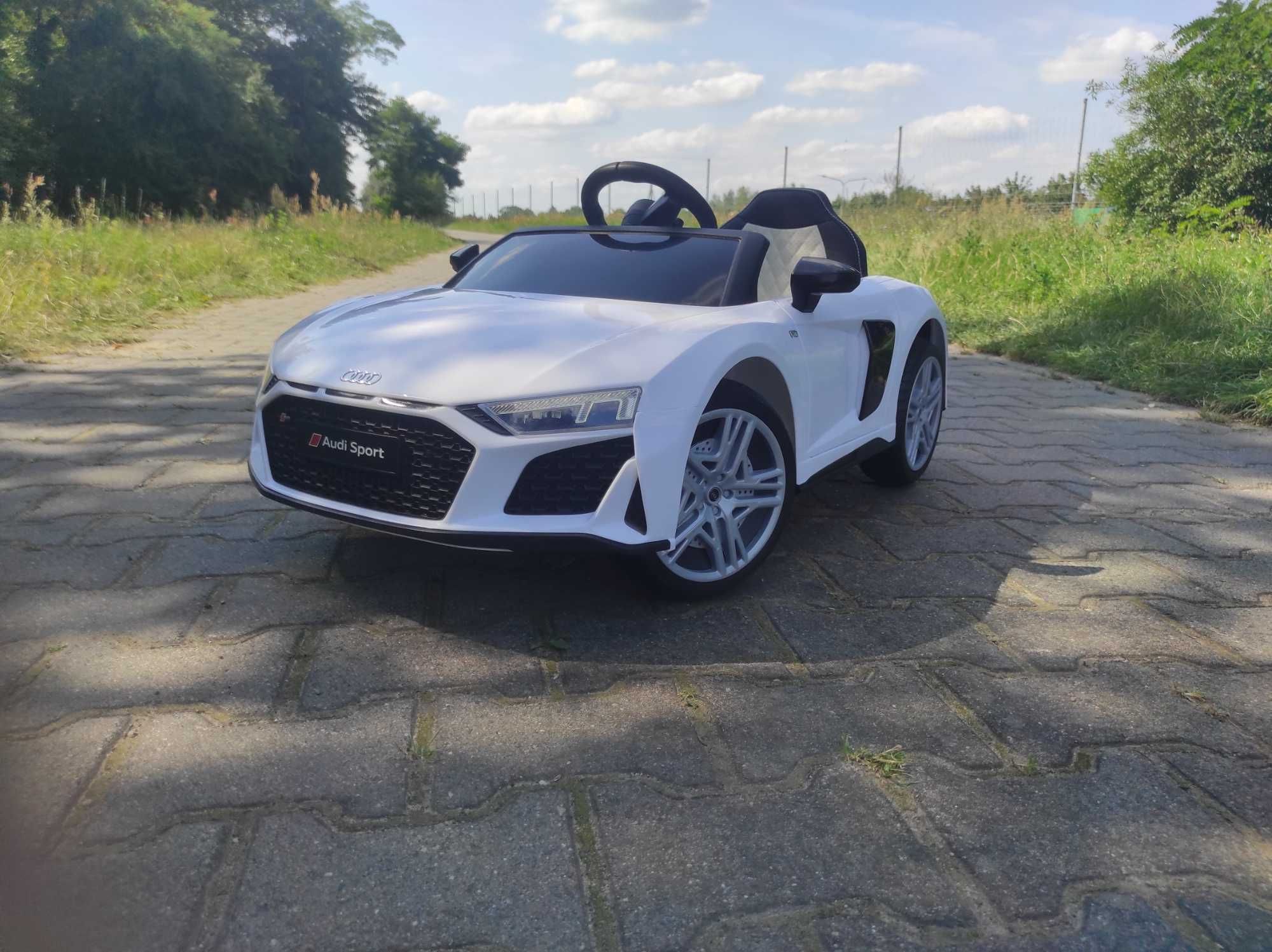 Auto Na Akumulator Audi R8 Skóra Muzyka Miękkie koła