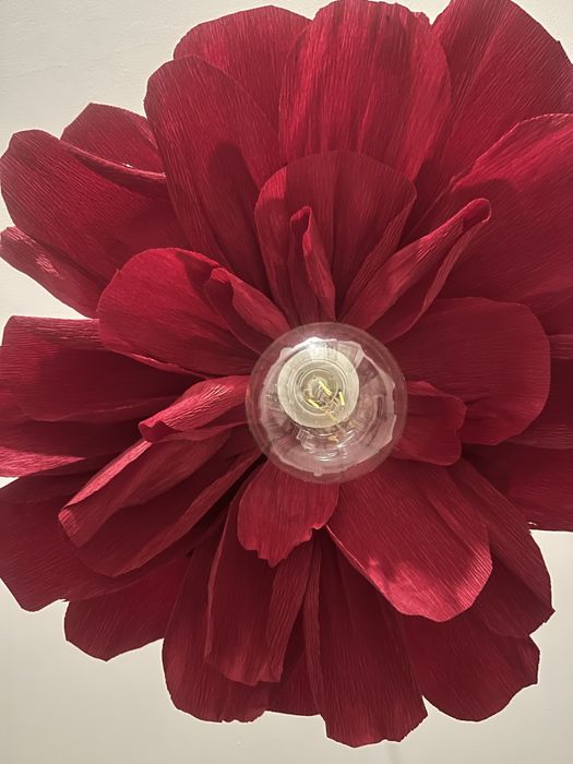 Lampa z krepiny włoskiej handmade