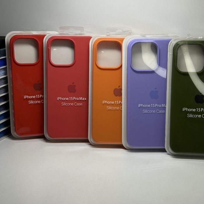 Чехол на iphone 15 pro max Silicone Case білий | Чохол для айфон