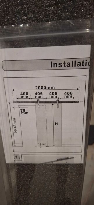 System do drzwi przesuwanych czarna szyna