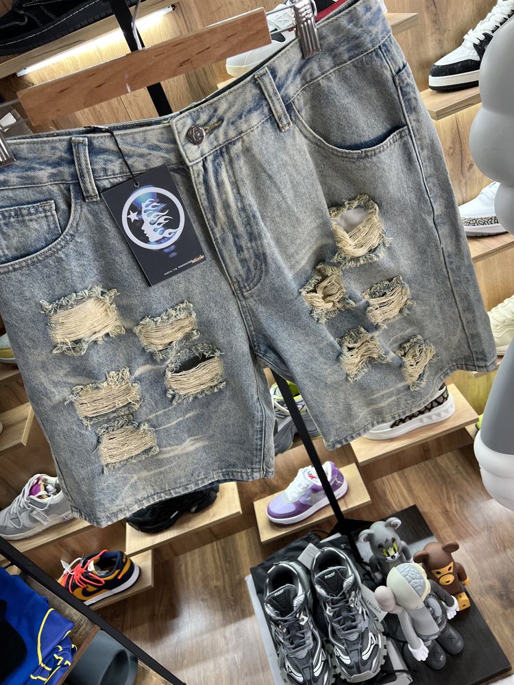 Шорти Джинсові Baggy HELLSTAR Denim Logo Blue