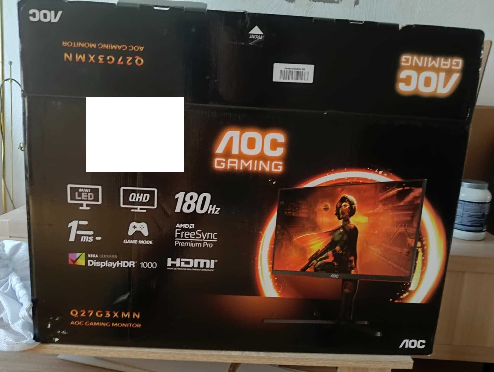 AOC Q27G3XMN/BK - Monitor gamingowy z HDR