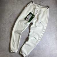 NEW SEASON| Мужские штаны Lacoste| S-XXL| белый|флис| качество-LUX